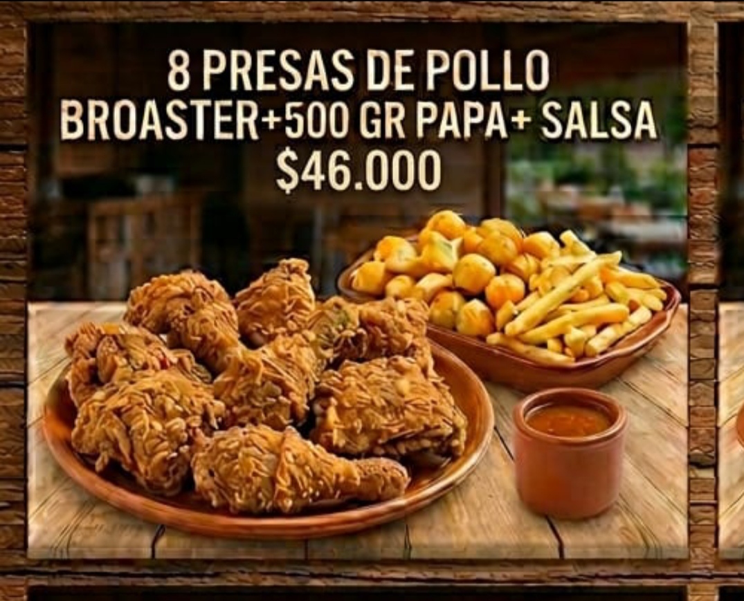 Cómbo pollo 8 presas 
