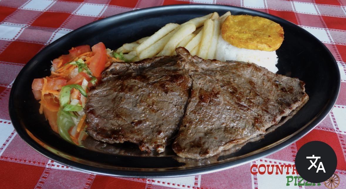 Menú del día con res